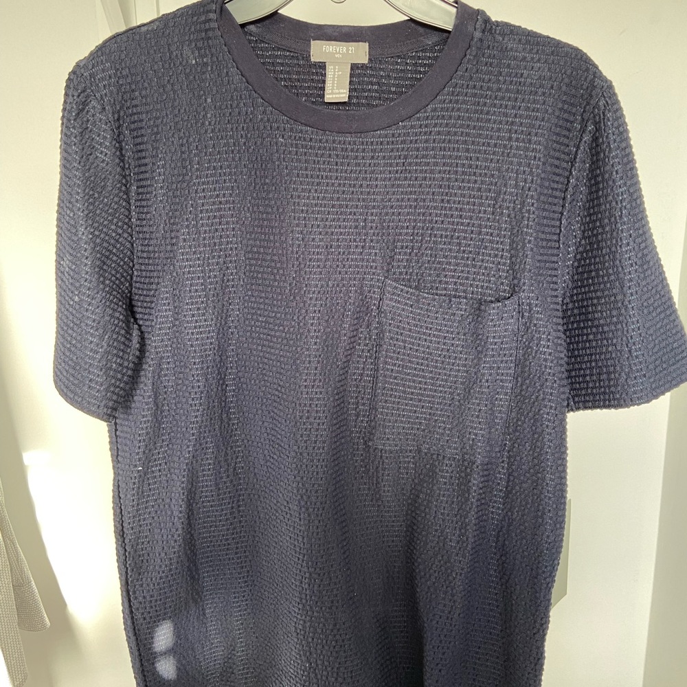 Forever 21 Mens Navy Pocket Tee